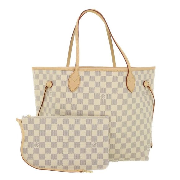 LOUIS VUITTON Damier Azur Neverfull MM Tote Bag N41605 LV Auth 54444SAV - Picture 1 of 16